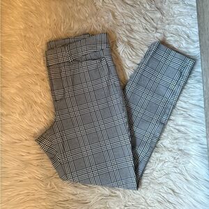 Old Navy Gray Plaid Pixie Skinny Pants